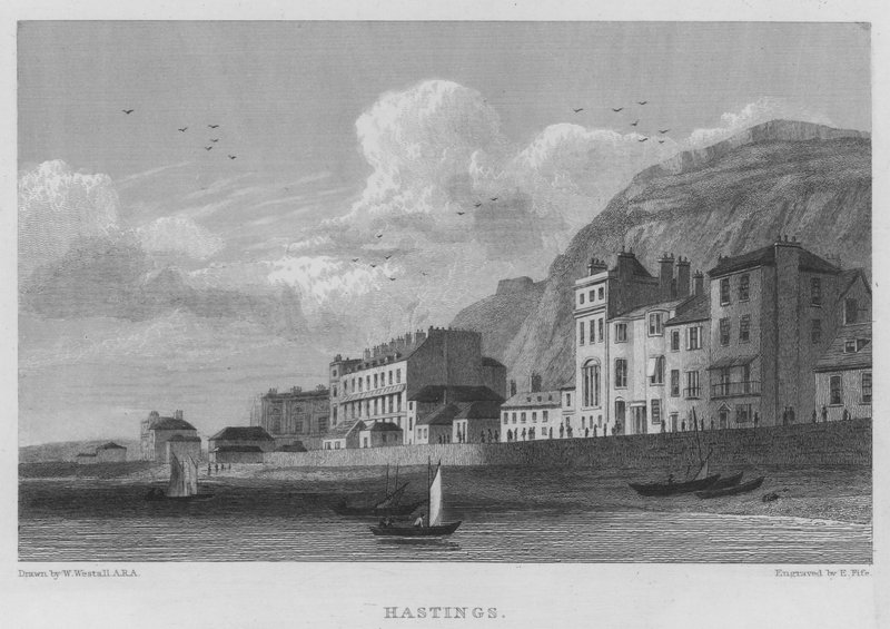 Hastings (gravering) af William (after) Westall