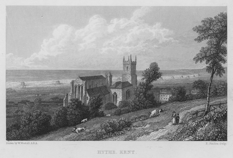 Hythe, Kent (gravering) af William (after) Westall