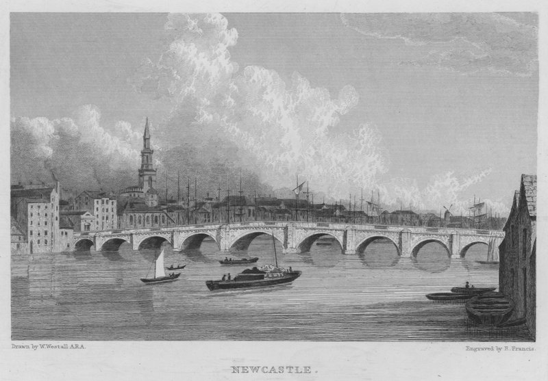 Newcastle (gravering) af William (after) Westall