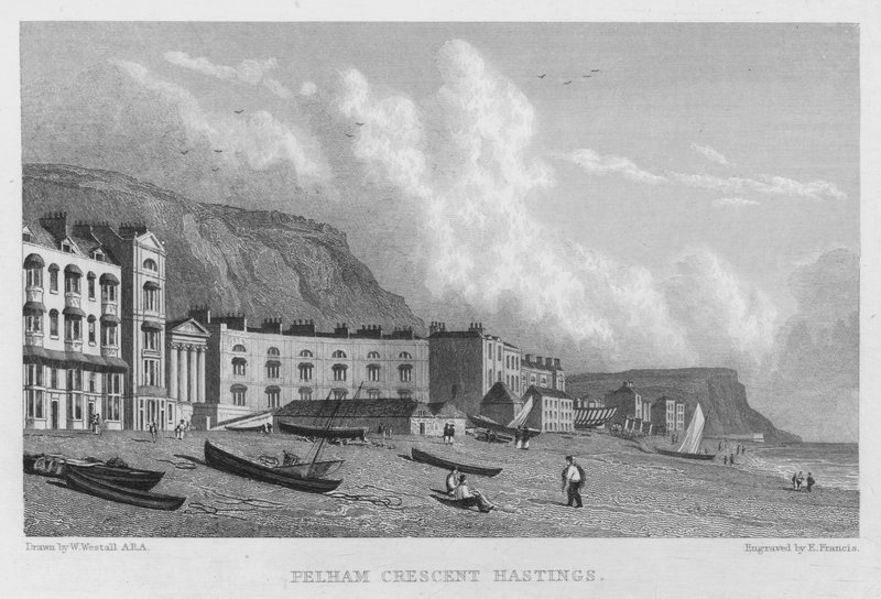 Pelham Crescent, Hastings (gravering) af William (after) Westall