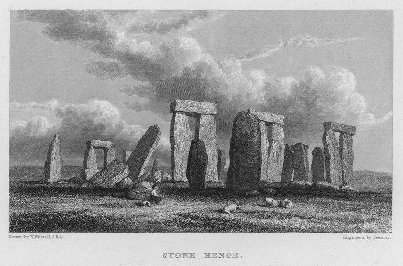 Stonehenge (gravering) af William (after) Westall