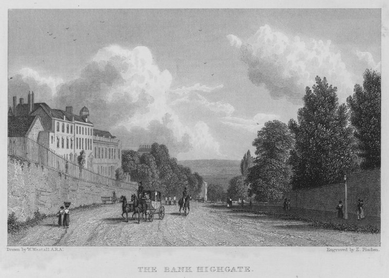 The Bank, Highgate (gravering) af William (after) Westall