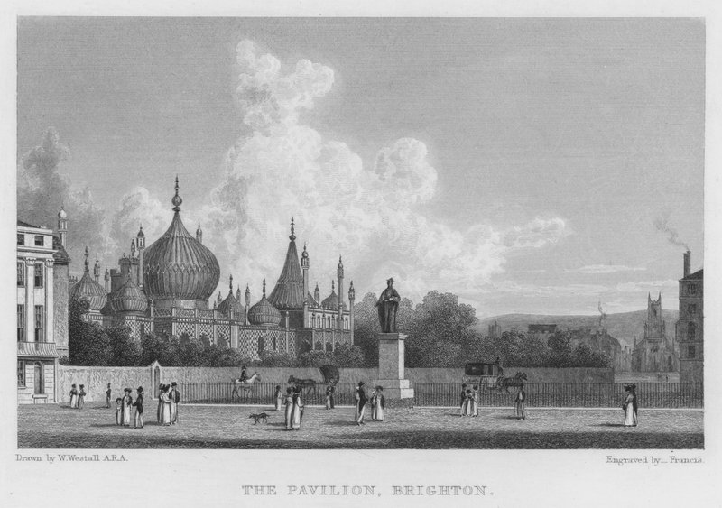 The Pavillion, Brighton (gravering) af William (after) Westall
