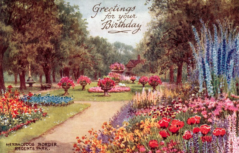 Urteagtig grænse, Regents Park af William Affleck Carruthers