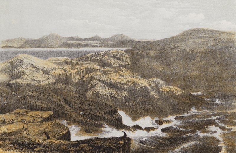 Isle of Staffa (chromolitho) af William Andrews Nesfield