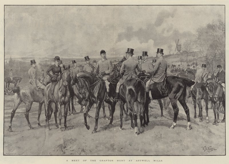 Et møde med Grafton-jagten ved Astwell Mills af William Barnes Wollen