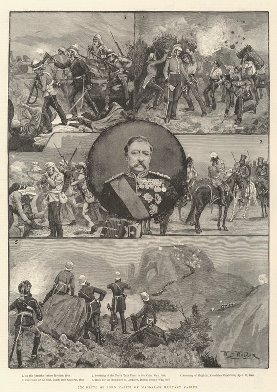 Hændelser af Lord Napier fra Magdalas militære karriere af William Barnes Wollen