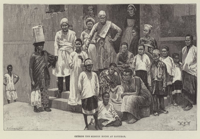 Udenfor Missionshuset på Zanzibar af William Barnes Wollen