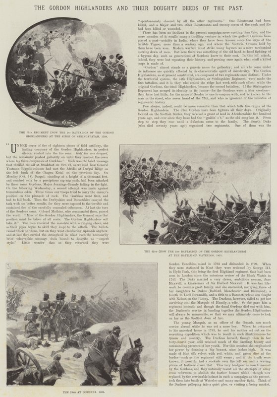 Gordon Highlanders og deres dristige gerninger i fortiden af William Barnes Wollen