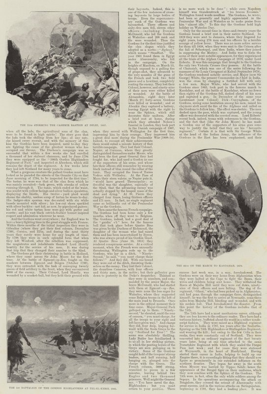Gordon Highlanders og deres dristige gerninger i fortiden af William Barnes Wollen