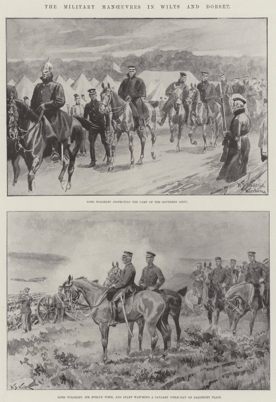 De militære manøvrer i Wilts og Dorset af William Barnes Wollen