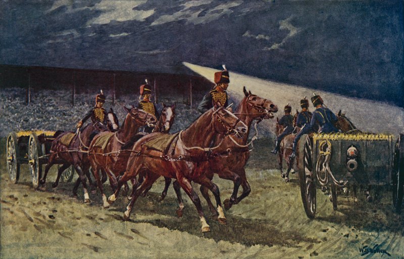 Royal Horse Artillery kører ved søgelys-tatoveringen af William Barnes Wollen