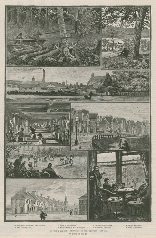 Growing London; skitser i de vestlige forstæder af William Bazett Murray