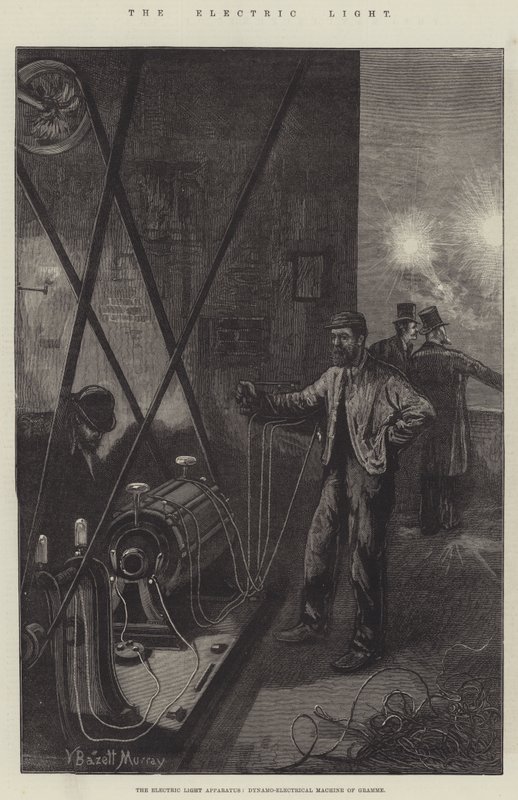 Det elektriske lysapparat, Dynamo-elektrisk maskine af Gramme af William Bazett Murray