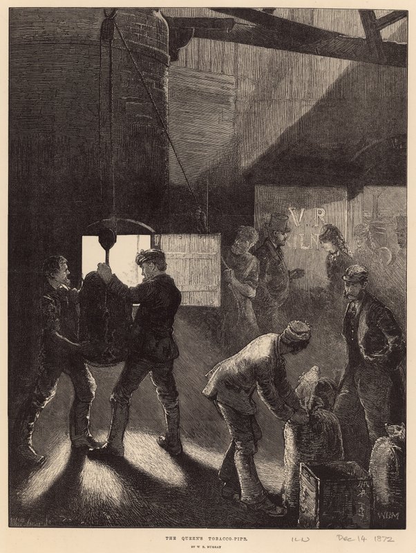 Dronningens tobakspibe (gravering) af William Bazett Murray