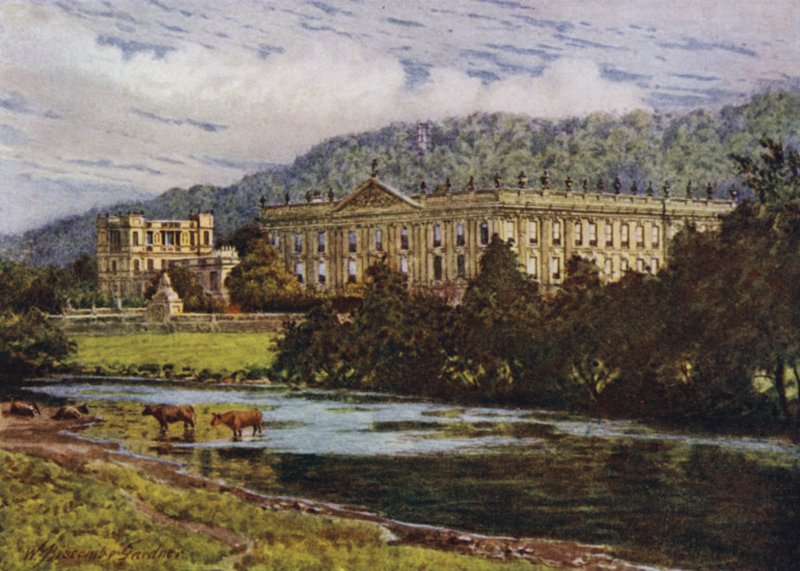 Chatsworth from the Derwentdani af William Biscombe Gardner