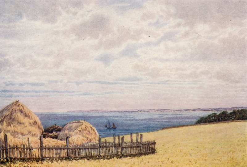 Udsigt over Pegwell Bay fra Ramsgate-siden (farvelitografi) af William Biscombe Gardner