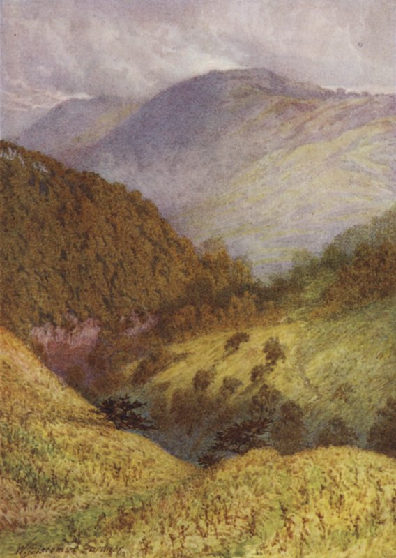 Ser ned ad Chee Dale, High Tor i det fjerne af William Biscombe Gardner