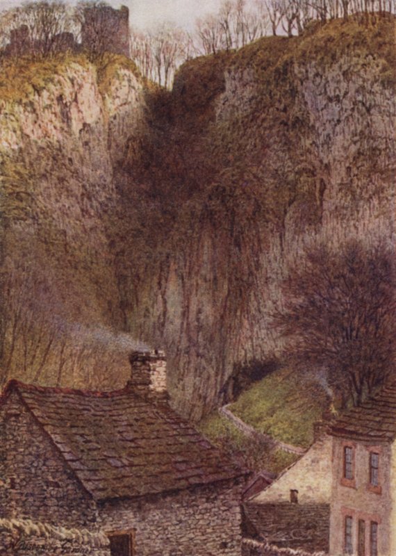 Peveril Castle, Peak Cavern Gorge, Castleton af William Biscombe Gardner