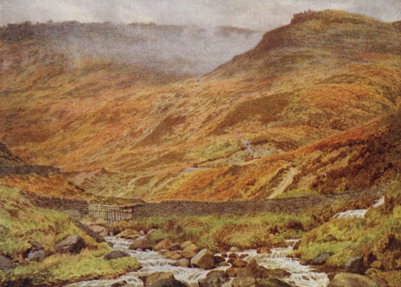 Upper Tor Rocks from Grindsbrook, near Edaledani af William Biscombe Gardner