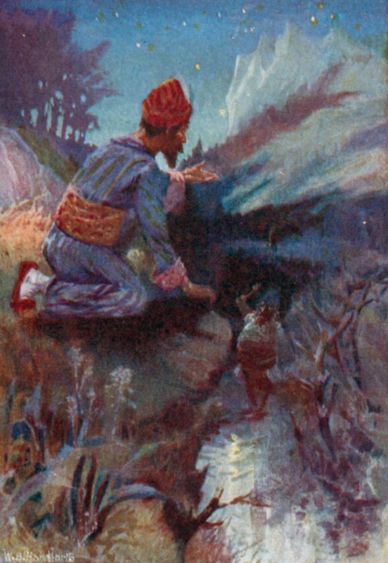 Illustration til Vathek, An Arabian Tale, af William Beckford (farve litho) af William Bradshaw Handforth
