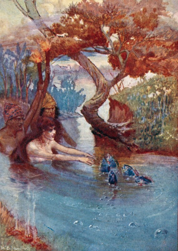 Illustration til Vathek, An Arabian Tale, af William Beckford (farve litho) af William Bradshaw Handforth