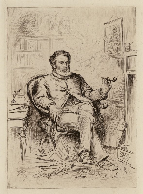 David Masson, professor i retorik og engelsk litteratur (kobberstik) af William Brassey (after) Hole