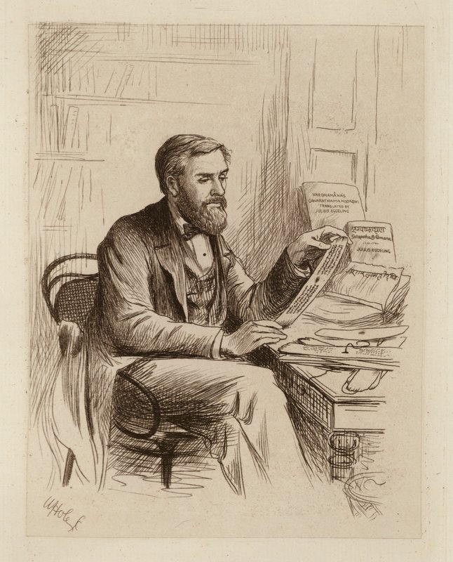 Julius Eggeling, professor i sanskrit og sammenlignende filologi (kobberstik) af William Brassey (after) Hole