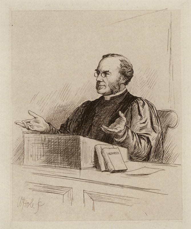 Malcolm Campbell Taylor, professor i teologi og kirkehistorie (kobberstik) af William Brassey (after) Hole