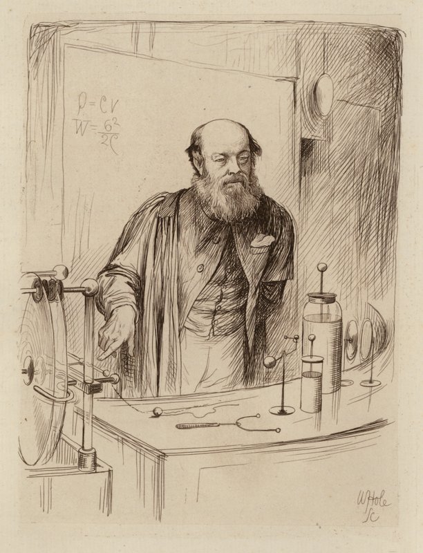 Peter Guthrie Tait, professor i naturfilosofi (kobberstik) af William Brassey (after) Hole