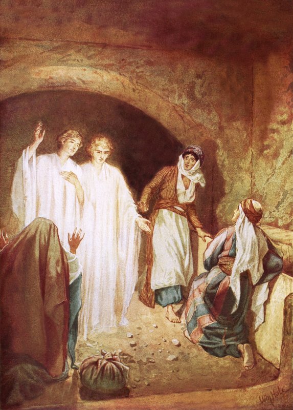 Engle erklærer, at Jesus er opstået fra de døde af William Brassey Hole
