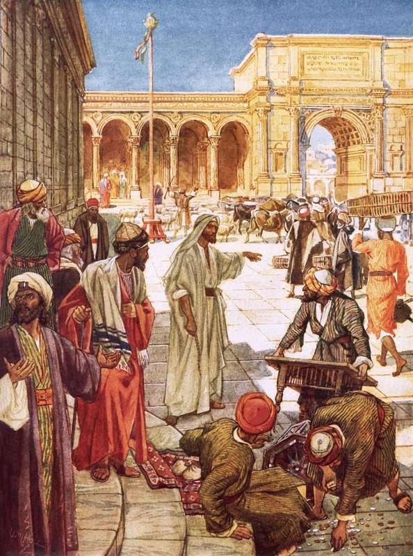 Kristus driver pengevekslerne fra templet af William Brassey Hole