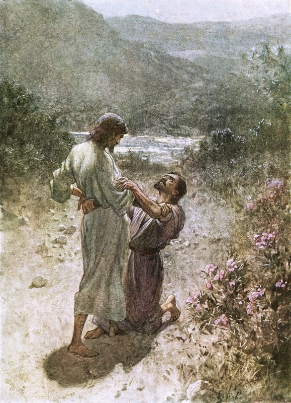 Jakob og englen ved Peniel af William Brassey Hole