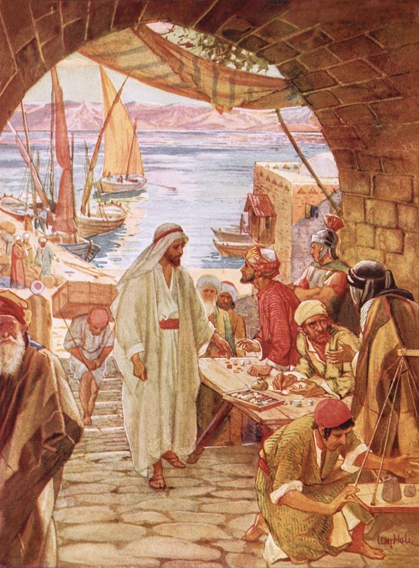 Jesus befalede tolderen Matthæus at følge ham af William Brassey Hole
