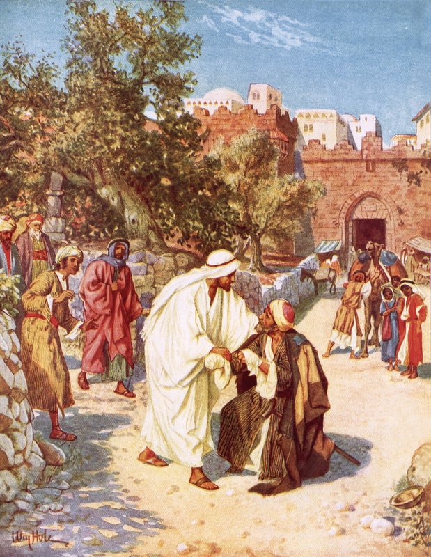 Jesus helbreder en spedalsk af William Brassey Hole
