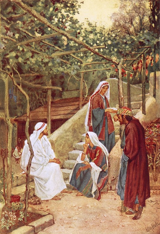 Jesus hvilede i Betania hos sine venner af William Brassey Hole