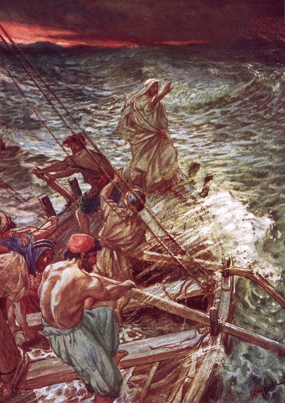 Jesus dæmper stormen af William Brassey Hole