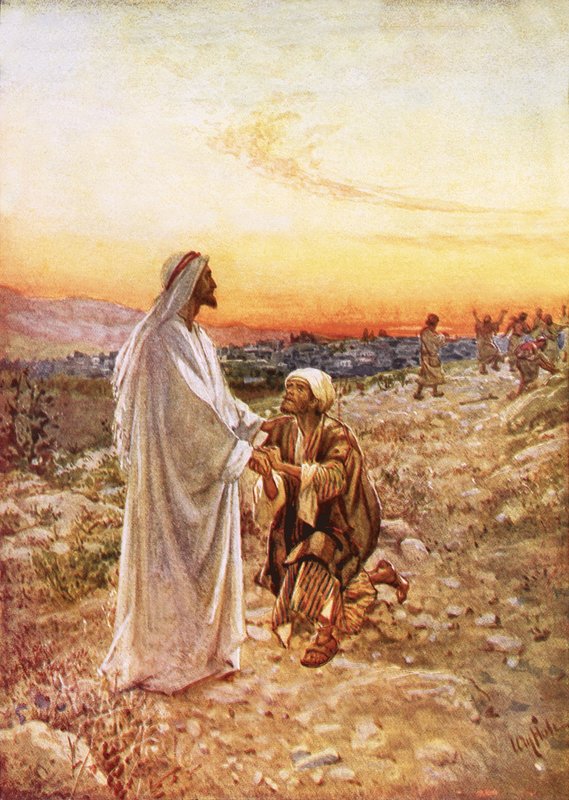 Jesus med den spedalske, der vendte tilbage for at takke af William Brassey Hole