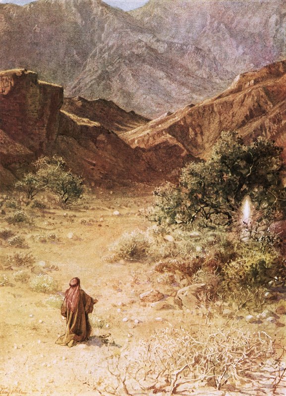 Moses og den brændende busk af William Brassey Hole