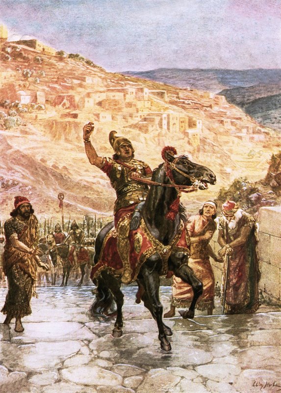 Den assyriske Rabshake krævede overgivelse af Jerusalem af William Brassey Hole