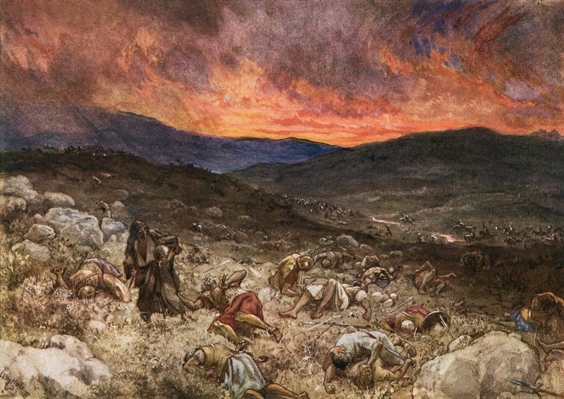 Sauls død ved Gilboa af William Brassey Hole