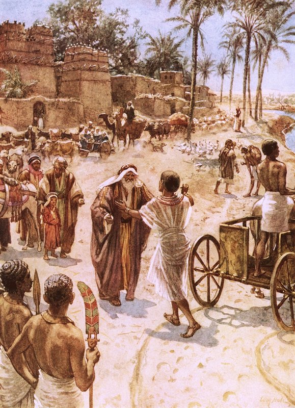 Jakobs og Josefs møde i Egypten af William Brassey Hole