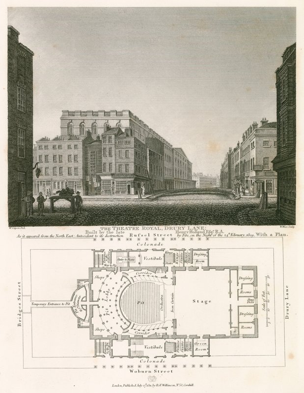 The Royal Theatre, Drury Lane, London, bygget af afdøde Henry Holland af William Capon