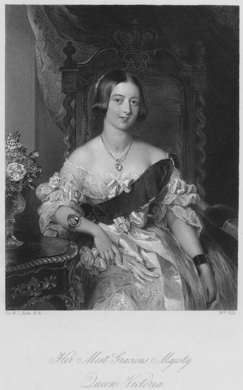 Hendes Nådigste Majestæt Dronning Victoria (gravering) af William Charles (after) Ross