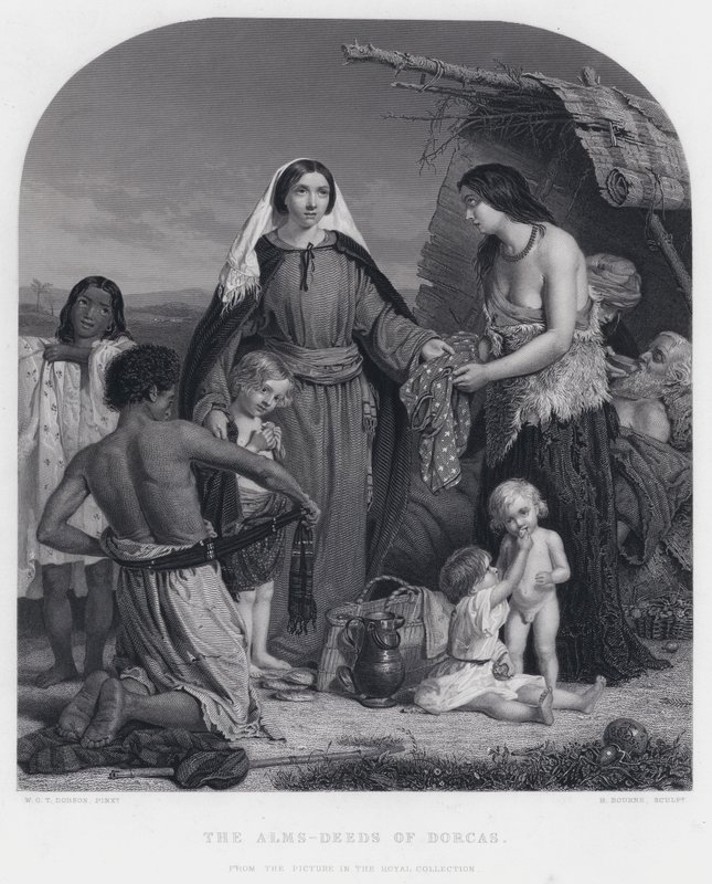 The Alms-Deeds of Dorcas (gravering) af William Charles Thomas (after) Dobson