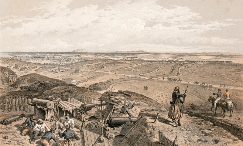 Bastoni du Mat fra Central Bastion af William Crimea Simpson