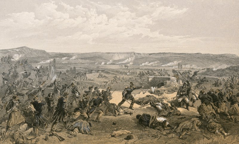 Slaget ved Tchernaya, 16. august 1855 af William Crimea Simpson