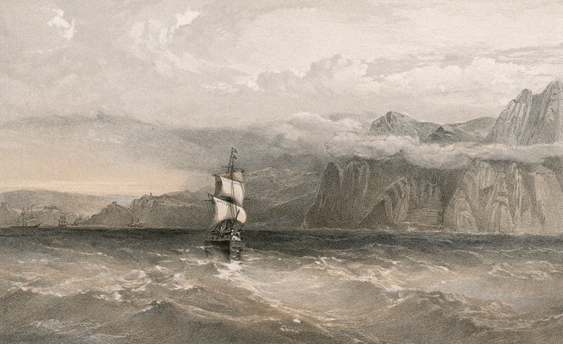 Cape Aiya, ser nordpå mod Balaklava af William Crimea Simpson