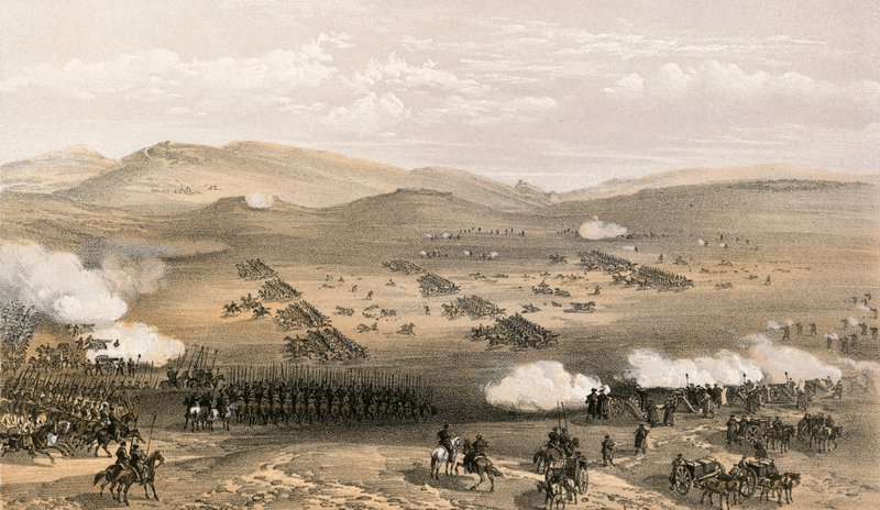 Anklager for Light Cavalry Brigade, 25. oktober 1854, under generalmajor jarlen af Cardigan af William Crimea Simpson