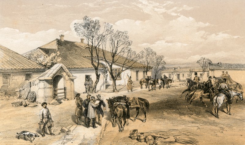 Lord Raglans hovedkvarter i Khutor-Karagatch af William Crimea Simpson